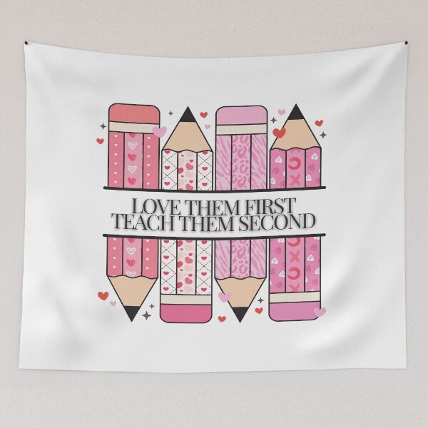 Item preview, Love Them First Teach Them Second Teacher valentines  designed and sold by SillyDarkShop.