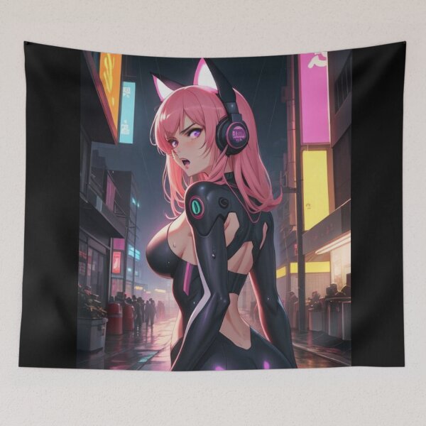 Item preview, Phonk Beats and Cyberpunk Streets Girl designed and sold by brendanre.