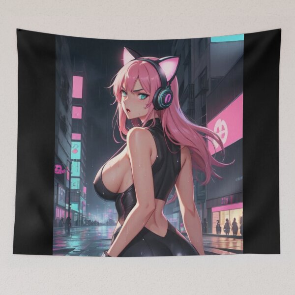 Item preview, Phonk Beats and Cyberpunk Streets Girl designed and sold by brendanre.