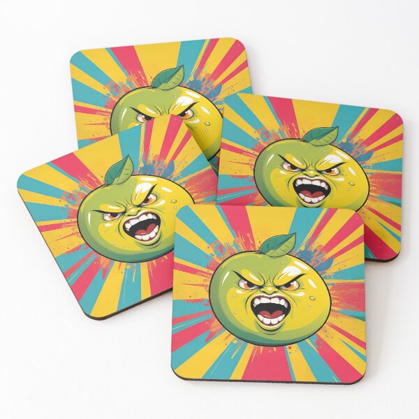 Item preview, Angry Lemon – Funny Citrus Rage Face designed and sold by KateVil.