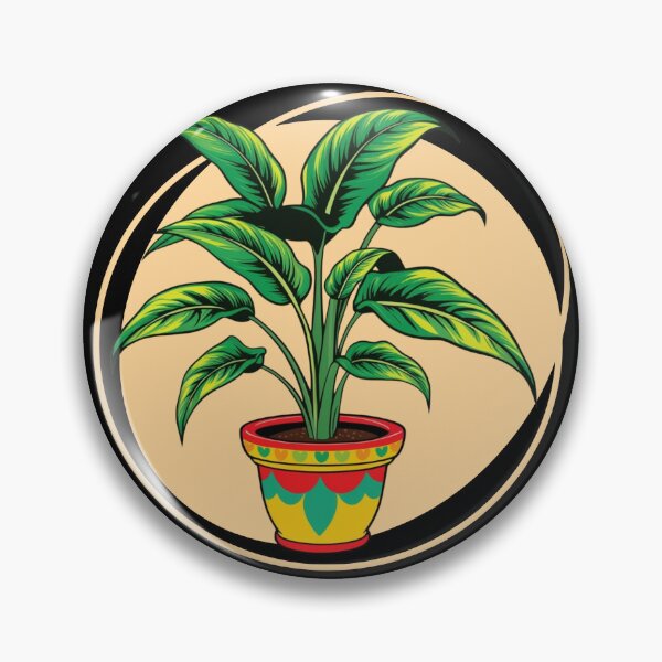 Item preview, Green Indoor House Plant Round Sticker designed and sold by colorleafz.