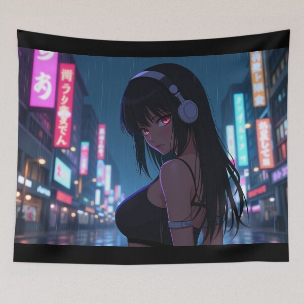 Item preview, Phonk Beats and Cyberpunk Streets Girl designed and sold by brendanre.