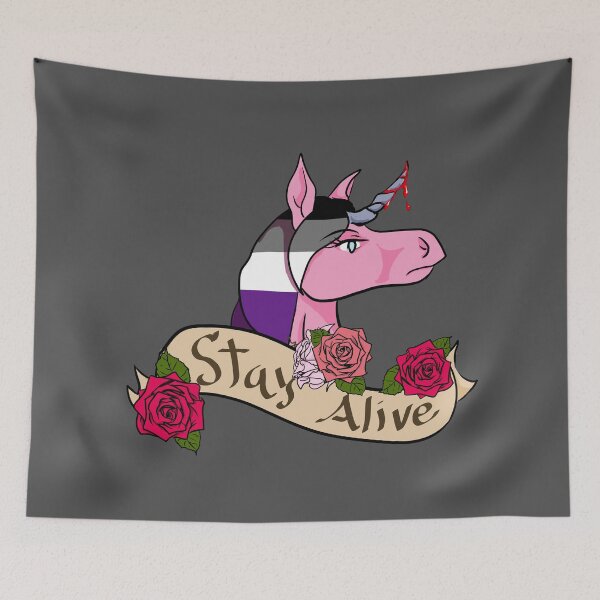 Item preview, Stay Alive (Pride A) designed and sold by RhiannonAReed.