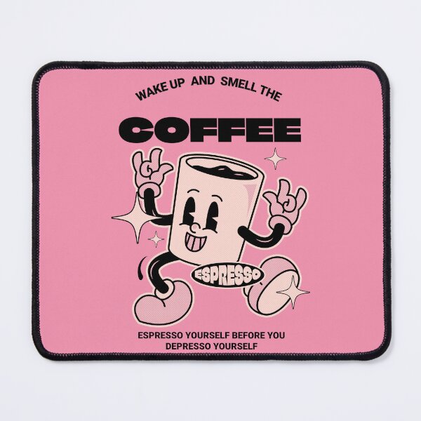 Item preview, Espresso Man Retro Wake Up and Smell The Coffee designed and sold by scooterbaby.