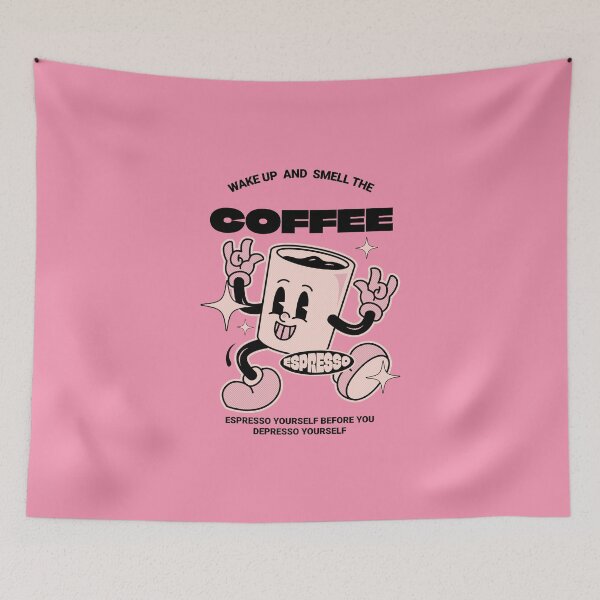 Item preview, Espresso Man Retro Wake Up and Smell The Coffee designed and sold by scooterbaby.