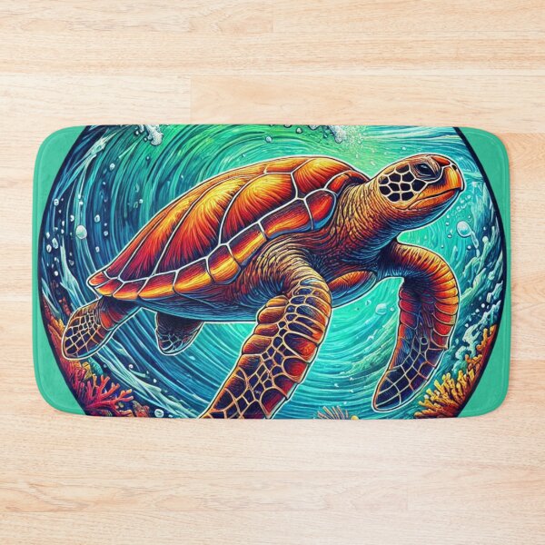 Item preview, Vibrant Sea Turtle Design | Ocean Life Art | Coral Reef Illustration designed and sold by Nauert's.