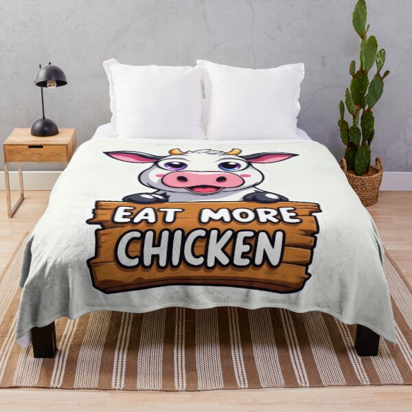 Item preview, Moo-tivational Cow: “Eat More Chicken” designed and sold by duke818.