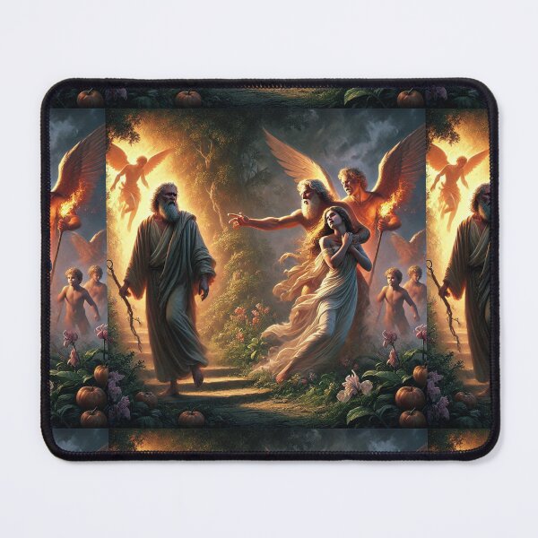 Item preview, "Therefore the Lord God Sent Him Forth from the Garden of Eden" – The Expulsion from Paradise Verse: Genesis 3:23 (KJV) designed and sold by Meta2Physical.