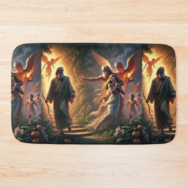 Item preview, "Therefore the Lord God Sent Him Forth from the Garden of Eden" – The Expulsion from Paradise Verse: Genesis 3:23 (KJV) designed and sold by Meta2Physical.
