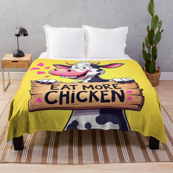 Item preview, Moo-tivational Cow: “Eat More Chicken” designed and sold by duke818.