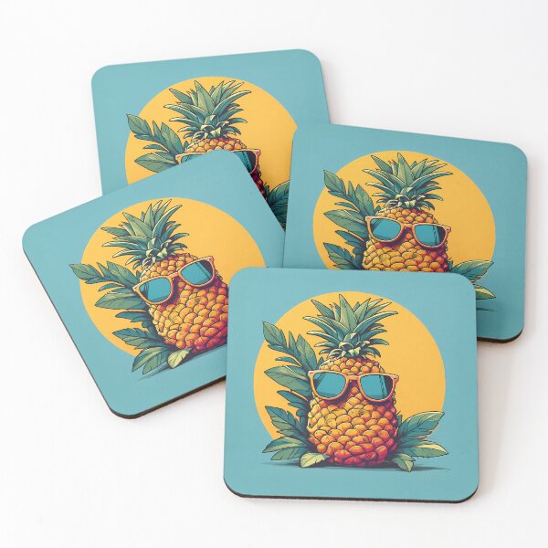 Item preview, Cool Pineapple with Sunglasses – Tropical Fun Art designed and sold by KateVil.