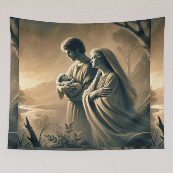 Item preview, "And Adam Knew Eve His Wife; and She Conceived, and Bare Cain" – The Birth of Cain Verse: Genesis 4:1 (KJV) designed and sold by Meta2Physical.