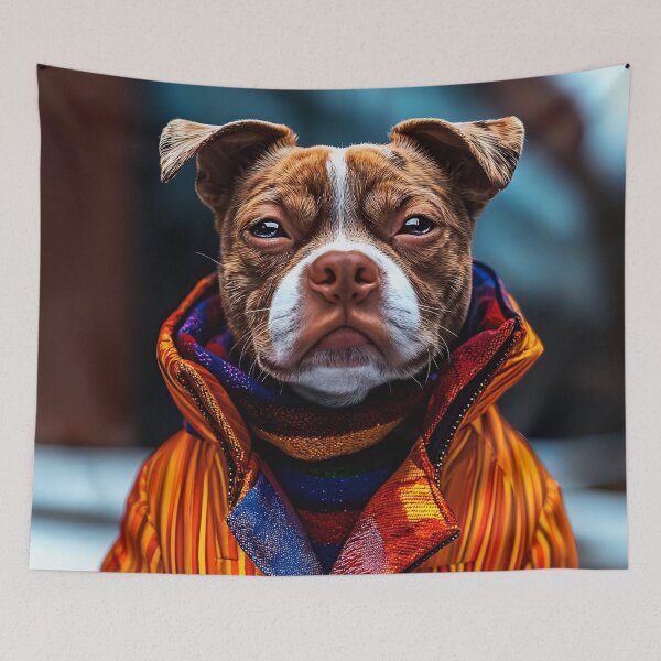 Item preview, Cute Dog in Colorful Sweater and Jacket designed and sold by Reina75.