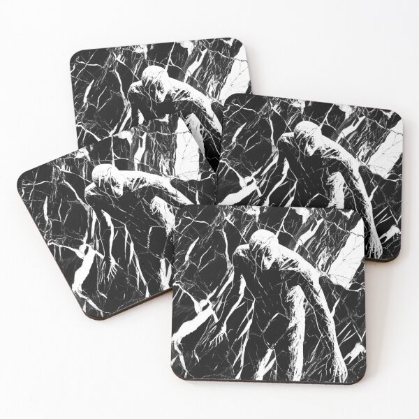 Item preview, Jungian Shadow Self Abstract Art | Black and White Marble Texture designed and sold by Nicholas Panek.
