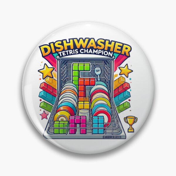 Item preview, Dishwasher Tetris Champion Funny Dish Art designed and sold by Traloch O'Laoi.