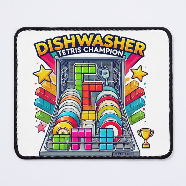 Item preview, Dishwasher Tetris Champion Funny Dish Art designed and sold by Traloch O'Laoi.