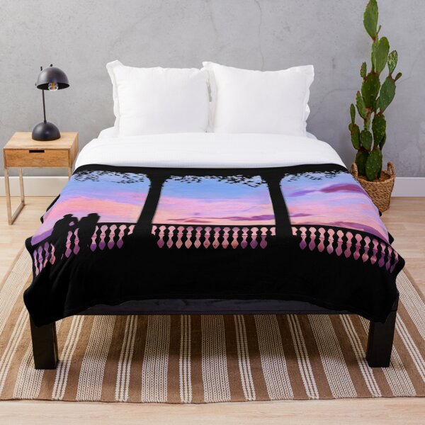 Item preview, Castle Balcony Silhouette Art: Pink at Night designed and sold by IwasInspiredBy.