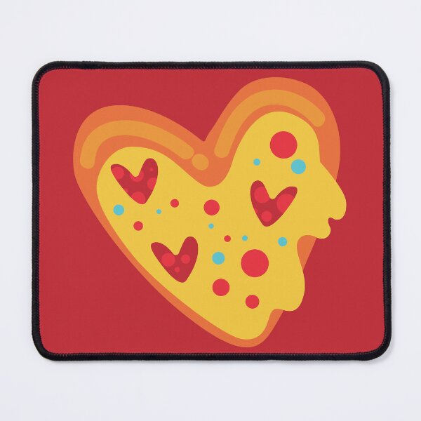 Item preview, valentine heart pizza love vibrant playful designed and sold by Gossip Rag.