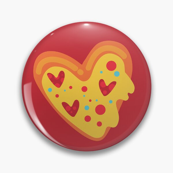 Item preview, valentine heart pizza love vibrant playful designed and sold by Gossip Rag.