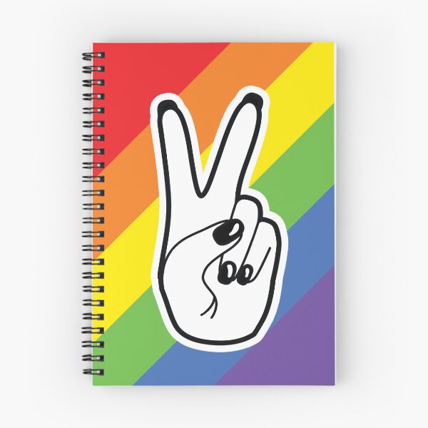 Item preview, Peace Sign Left Hand On Rainbow Background designed and sold by Whatever, Maranda.