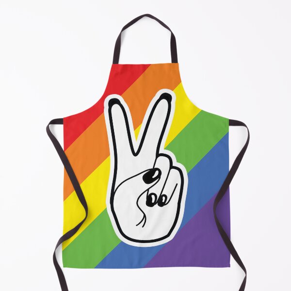 Item preview, Peace Sign Left Hand On Rainbow Background designed and sold by Whatever, Maranda.
