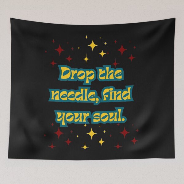 Item preview, Vinyl Collector Quote in Hippy vintage retro style Drop the needle, find your soul. designed and sold by ugsdesignS.