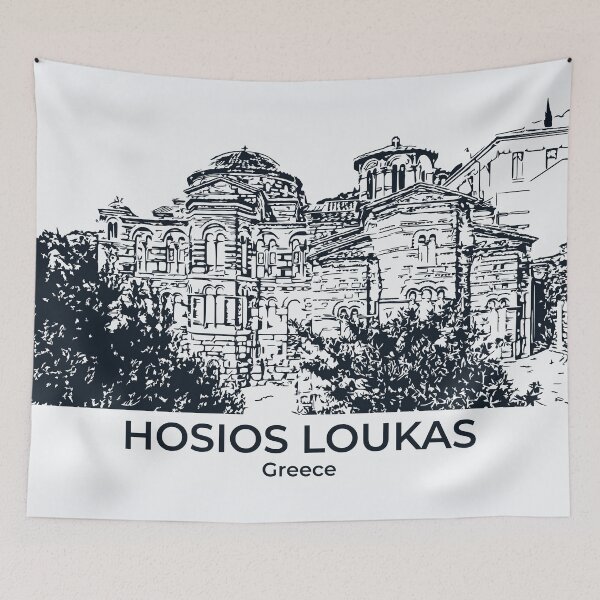 Item preview, Hosios Loukas - Greece designed and sold by Lakeric Cityscapes.