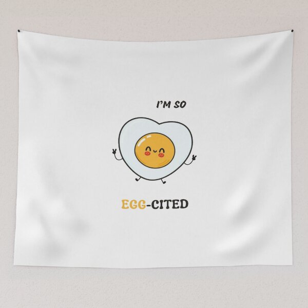 Item preview, funny egg design|I'm so excited|egg smile| happy| smile|excited|funny designed and sold by Kaivinaikadhaigal.