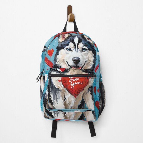 Item preview, Cool Siberian Blue Eye Husky Dog with Love You Heart designed and sold by Yogibear & Rachelle .