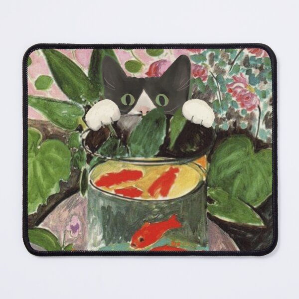 Item preview, Matisse Goldfish with Bad Kitty Altered Art designed and sold by bethanysstudio.