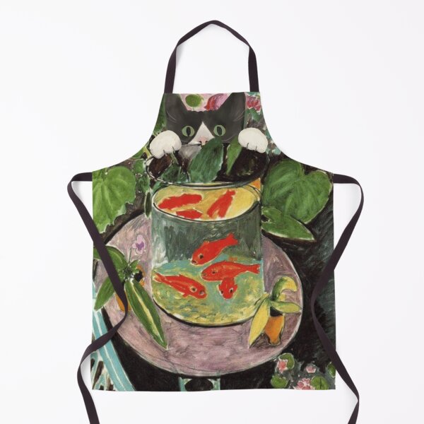 Item preview, Matisse Goldfish with Bad Kitty Altered Art designed and sold by bethanysstudio.