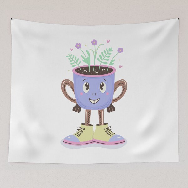 Item preview, Color groovy cup character with plants designed and sold by OM-lova.