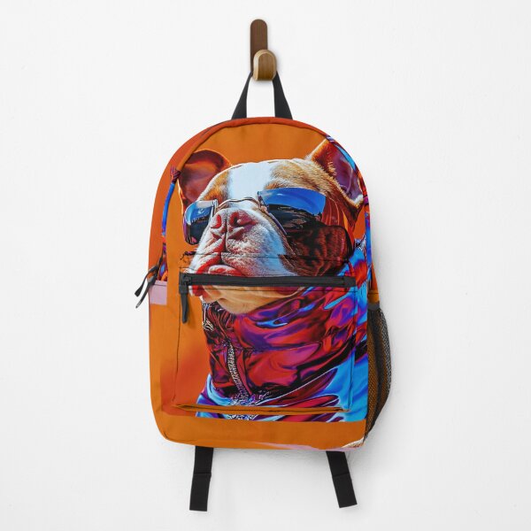 Item preview, Chic Dog with Neon Lilac Jacket and Stylish Glasses designed and sold by Reina75.