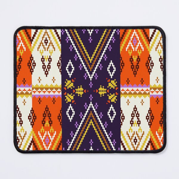 Artikelvorschau, „Boho Pixel Muster Stoff entworfen und verkauft von Loomexa Studio .