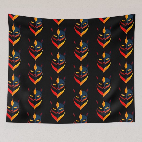 Item preview, Vibrant Dual-Tone Cat Face designed and sold by Taans-Creation.