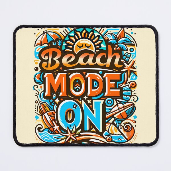 Item preview, Beach Mode On, typography designed and sold by maxmaj.