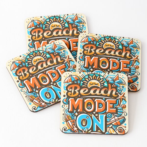 Item preview, Beach Mode On, typography designed and sold by maxmaj.
