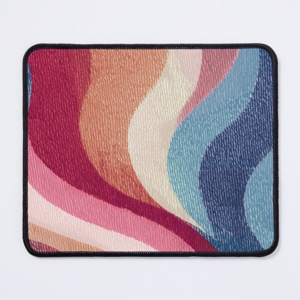 Item preview, Fabric waves - reds and blues - water flames designed and sold by lapart.