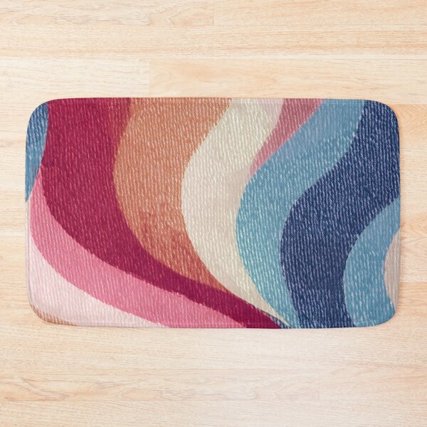 Item preview, Fabric waves - reds and blues - water flames designed and sold by lapart.