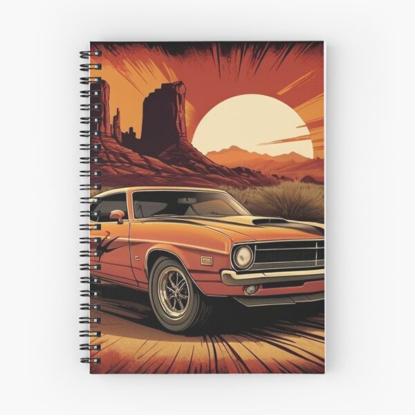 Item preview, Retro Muscle Car in Desert Sunset designed and sold by TopUpDesign.