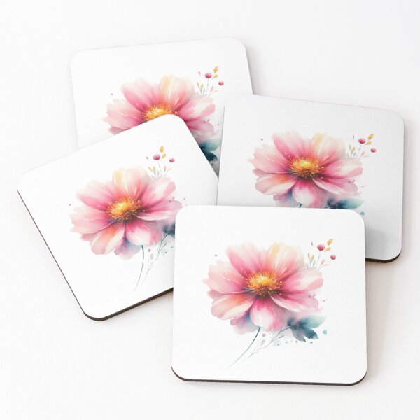 Item preview, watercolor pink flowers designed and sold by Bellus7.