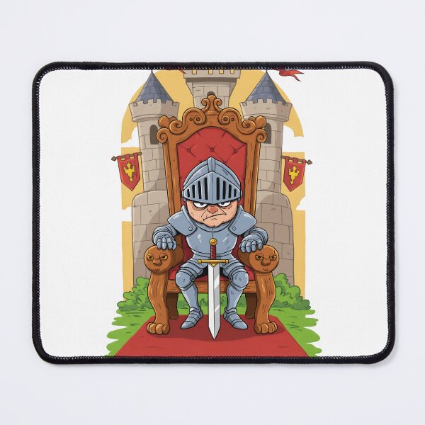 Item preview, Medieval Knight Sitting on Throne in Castle Wearing Battle Armor designed and sold by RUMOOROZ.