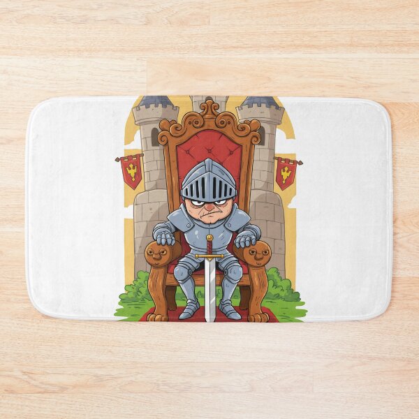 Item preview, Medieval Knight Sitting on Throne in Castle Wearing Battle Armor designed and sold by RUMOOROZ.