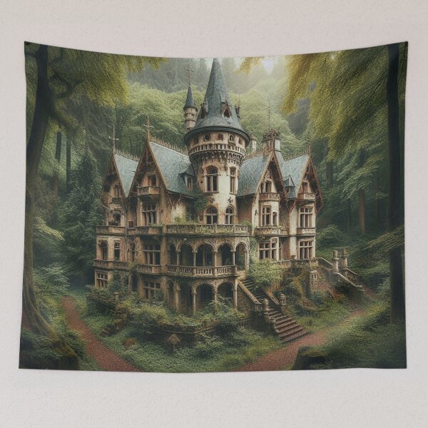 Item preview, Abandoned Mansion in the Woods - Abstract Art designed and sold by WyckedLynn.