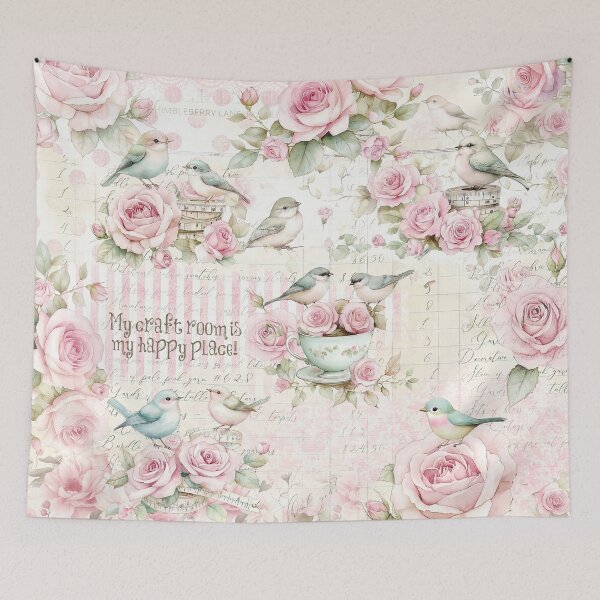 Item preview, Whimsy & Roses - Pink Craft Room designed and sold by ShabbyArtCo.