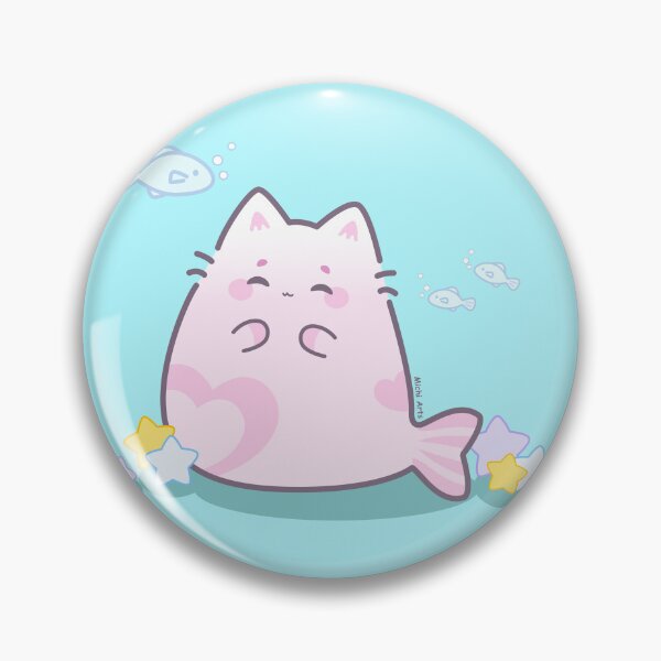 Item preview, Fluffy mermaid cat designed and sold by Cute-adorable.
