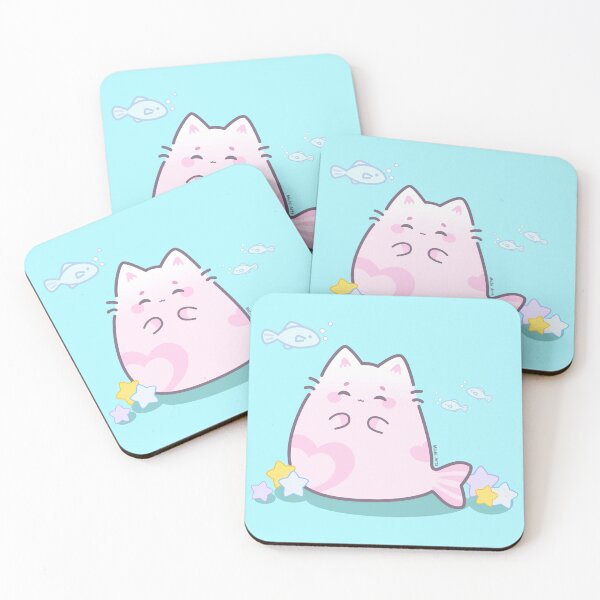 Item preview, Fluffy mermaid cat designed and sold by Cute-adorable.
