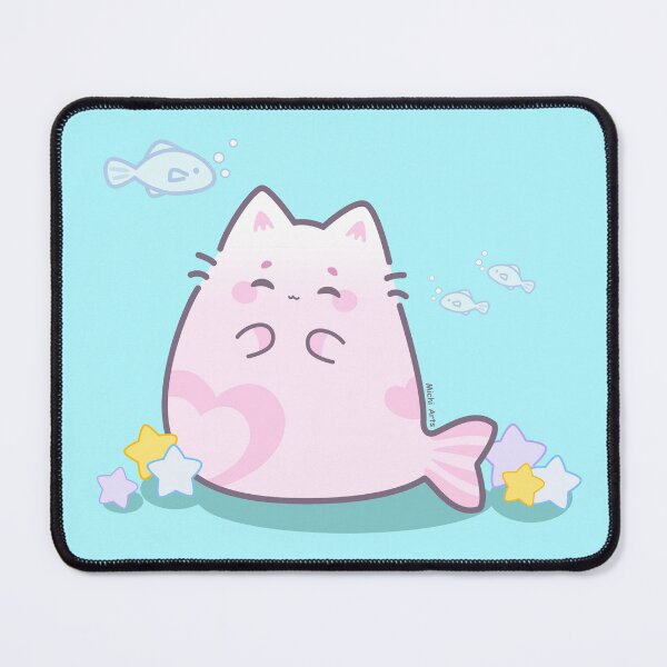 Item preview, Fluffy mermaid cat designed and sold by Cute-adorable.