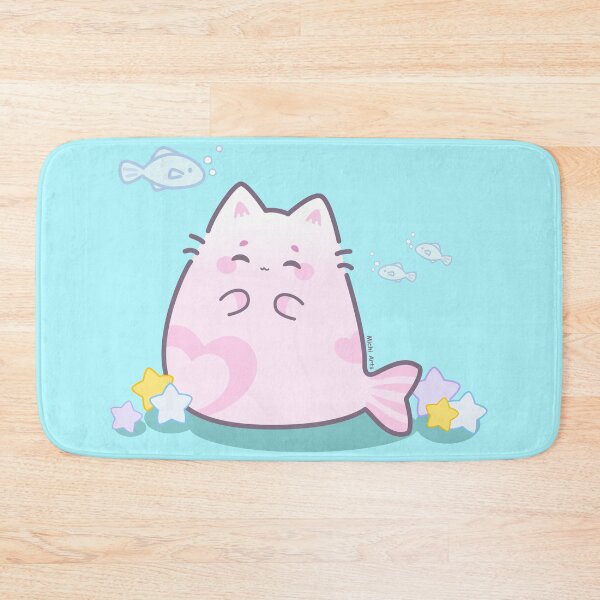 Item preview, Fluffy mermaid cat designed and sold by Cute-adorable.