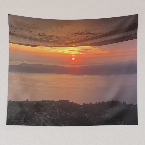 Item preview, Flying by Puget Sound Sunset designed and sold by flyscenicair.